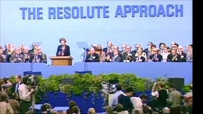 Margaret Thatcher at 1982 party conference