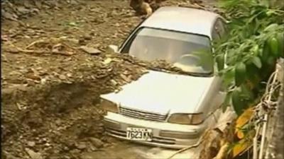 A car buried by the storm