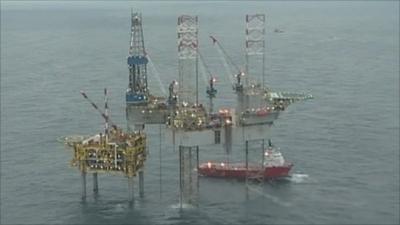 North Sea gas production platform