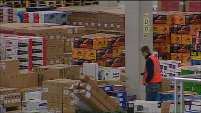 Warehouse full of boxes