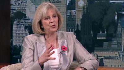 Home Secretary Theresa May on The Andrew Marr Show