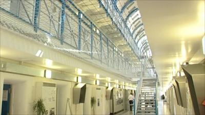 Inside a prison