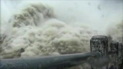 Water is released from a lake in Phu Yen