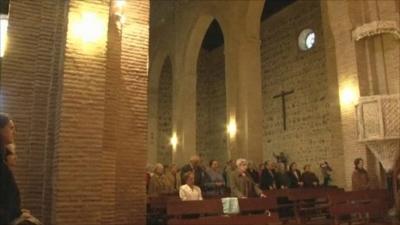 Catholic mass in Spain