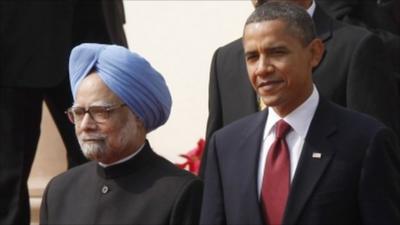 President Barack Obama with India's Prime Minister Manmohan Singh