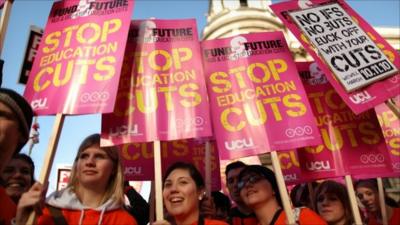 Student tuition fee protest