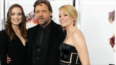 Olivia Wilde, Russell Crowe and Elizabeth Banks