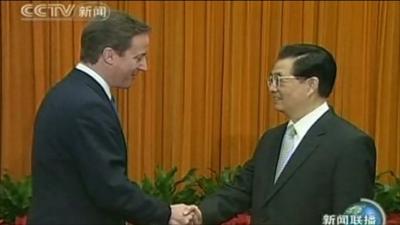 Prime Minister David Cameron and President Hu Jintao
