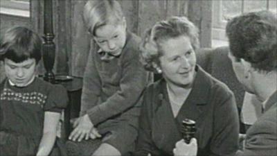 Margaret Thatcher is interviewed on her first being elected to Parliament