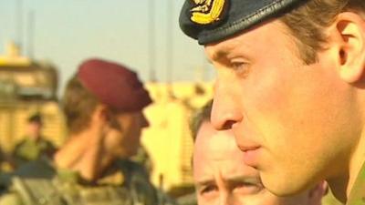 Prince William visits troops in Afghanistan