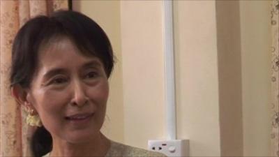 Aung San Suu Kyi speaks to the BBC
