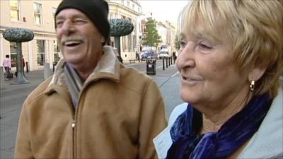 Shoppers in Doncaster, Yorkshire