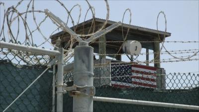 A guard tower at Guantanamo Bay U.S. Naval Base, in Cuba