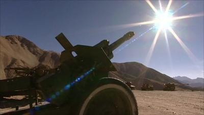 Abandoned gun from previous military campaign