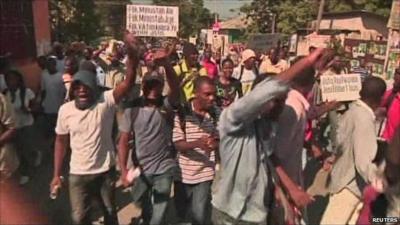 Protest in Port-au-Prince, Haiti