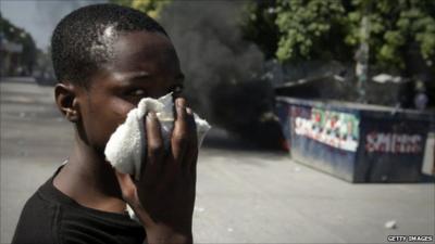 Man covering his mouth