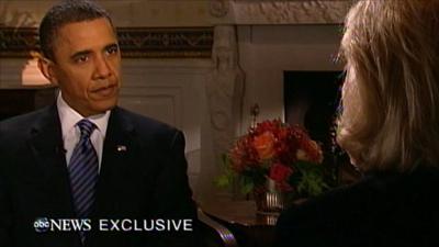 President Barack Obama on ABC television news