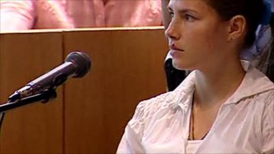 Amanda Knox in court