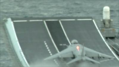 Harrier leaves Ark Royal