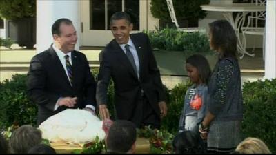 President Obama and the Thanksgiving turkey