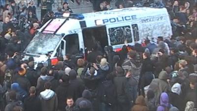 Student protests in London