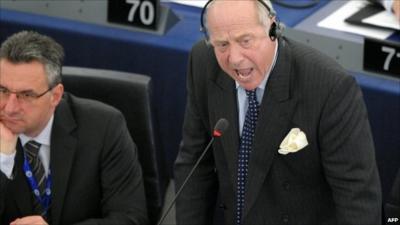 Godfrey Bloom in the European Parliament chamber