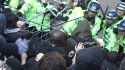 Clashes in London