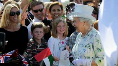 The Queen with ex-pat Britons in the UAE