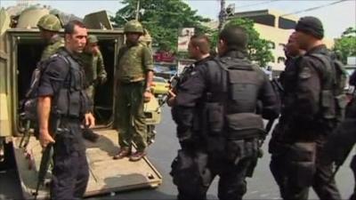 Security forces in Rio