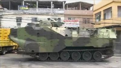 Armoured vehicle in Rio