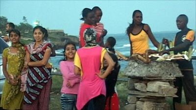 Sunday evening at Mombasa's lighthouse