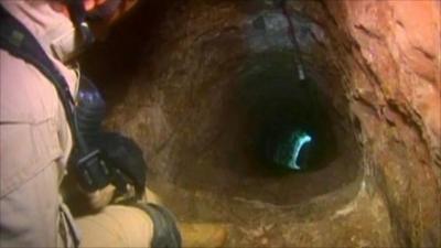 Drug smugglers' tunnel