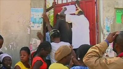 Haitians have been queuing to get their voting cards