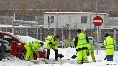 Workers at Edinburgh airport