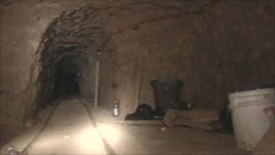 Drug tunnel from Mexico to US