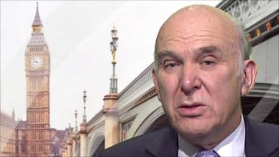 Liberal Democrat Business Secretary, Vince Cable