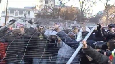 Disturbances in Parliament Square