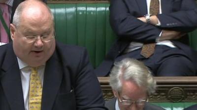 The Communities Secretary, Eric Pickles, addressing the Commons