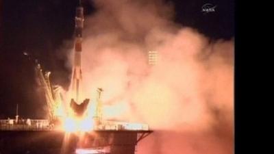 Soyuz flight blasts off from Kazakhstan