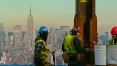 Workmen on 1 World Trade Center