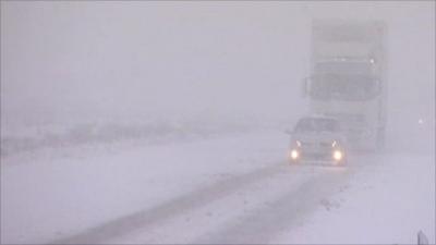 Snowstorm in Wales