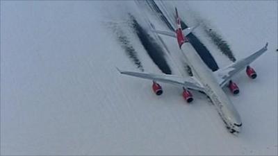 Plane on runway at Heathrow