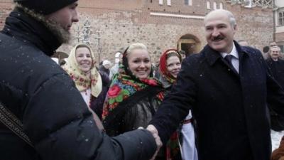 Alexander Lukashenko meeting voters