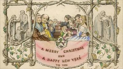 The first commercial Christmas card - sent in 1843