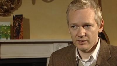 Julian Assange interviewed for the BBC's Today programme