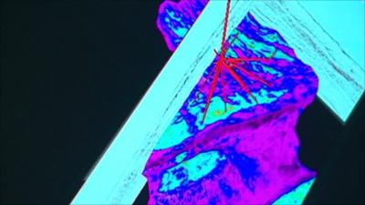 3D graphic of shale deposit