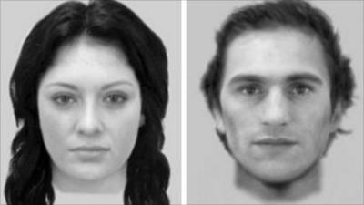 E-fit images of the couple police want to talk to