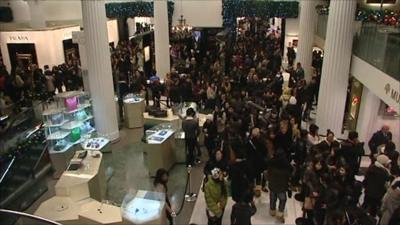 Shoppers at Selfridges