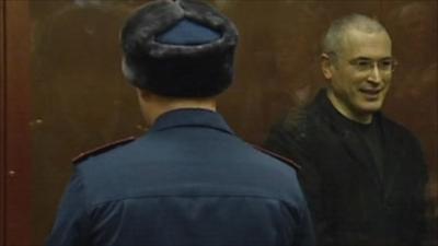 Mikhail Khodorkovsky in the dock