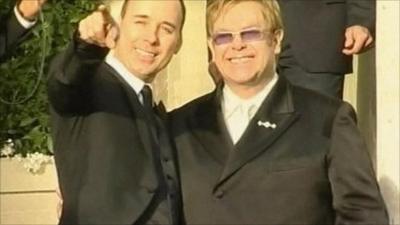 Sir Elton John and his partner David Furnish